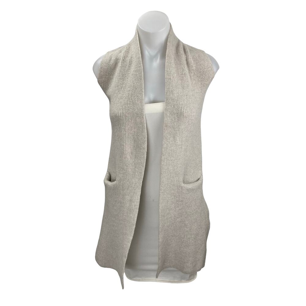 Aritzia Wilfred 100% Wool Olivie Womens Sleeveless Cardigan Vest Sweater Top XXS